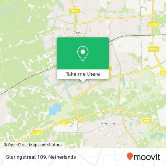 Staringstraat 109, 5343 GC Oss map