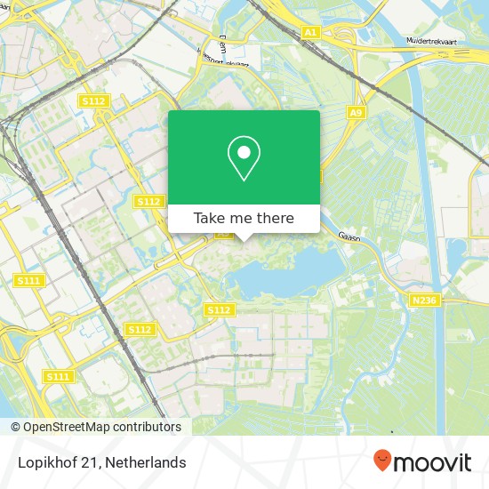 Lopikhof 21, 1108 GJ Amsterdam map