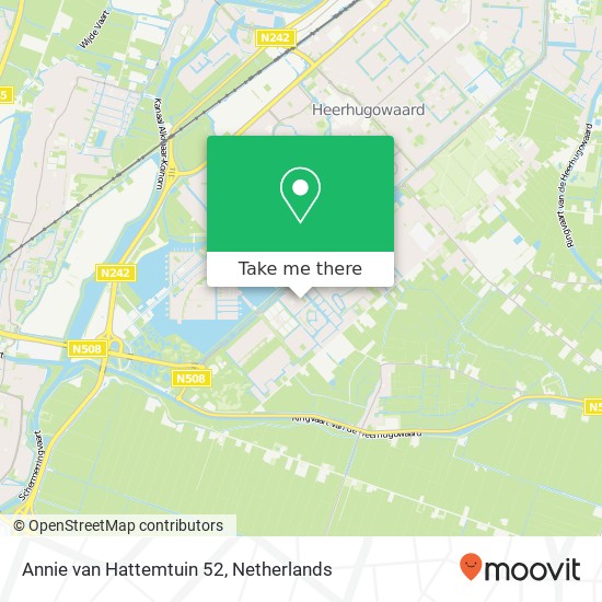 Annie van Hattemtuin 52, 1705 NM Heerhugowaard Karte