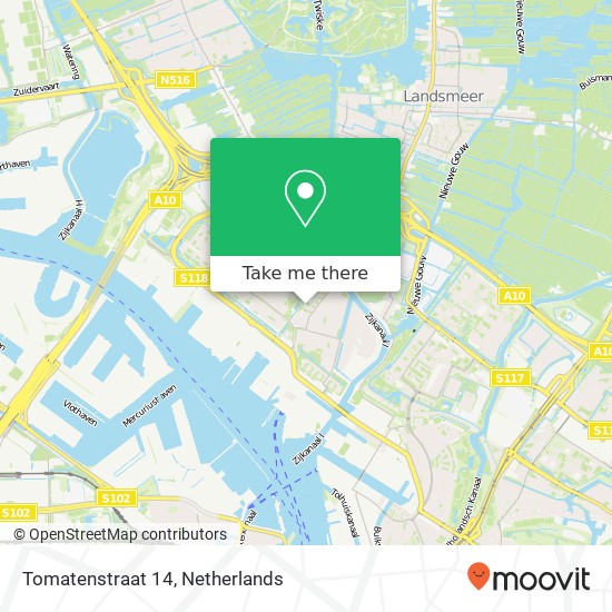 Tomatenstraat 14, 1033 TW Amsterdam map