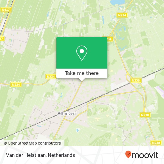 Van der Helstlaan, 3723 HL Bilthoven map