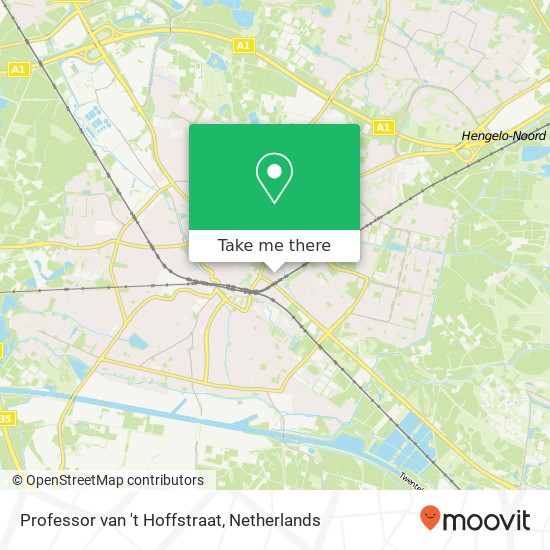 Professor van 't Hoffstraat, 7557 AB Hengelo map