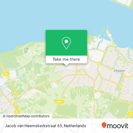 Jacob van Heemskerkstraat 65, 1272 AW Huizen map