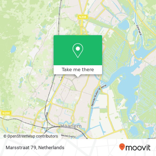 Marsstraat 79, 2024 GB Haarlem map