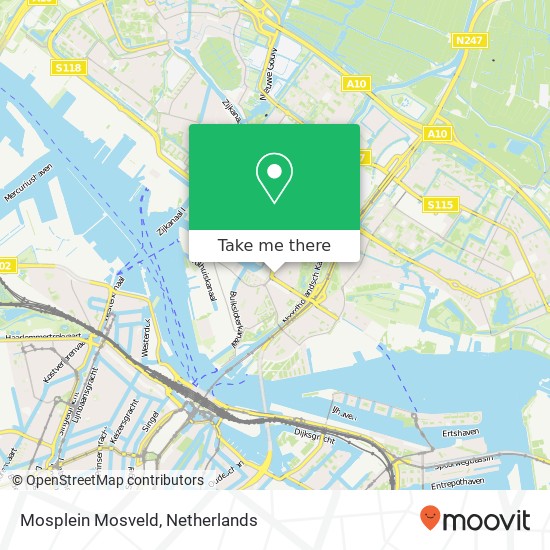 Mosplein Mosveld, 1031 AD Amsterdam map