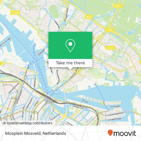 Mosplein Mosveld, 1031 AB Amsterdam map