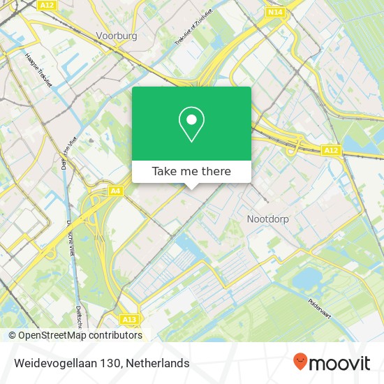 Weidevogellaan 130, 2496 MX,2496 MX Den Haag map