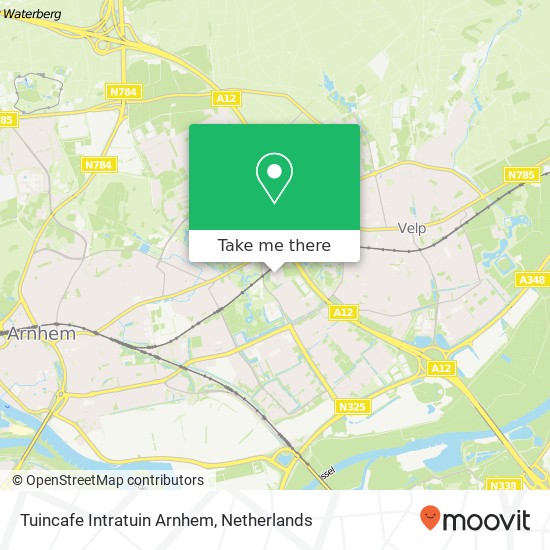 Tuincafe Intratuin Arnhem, Beverweerdlaan 1 map