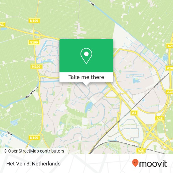 Het Ven 3, 3823 TW Amersfoort map