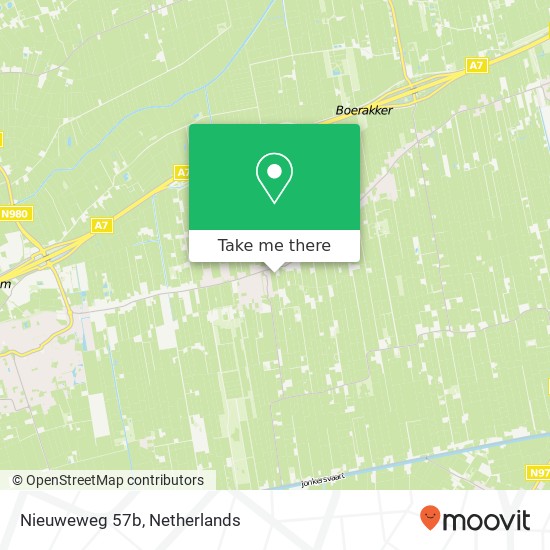 Nieuweweg 57b, 9364 PB Nuis map