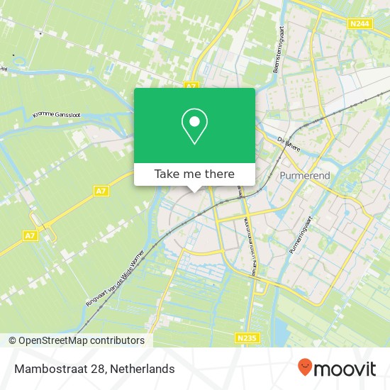 Mambostraat 28, 1448 VE Purmerend map