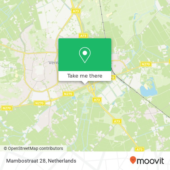 Mambostraat 28, 5802 LC Venray map