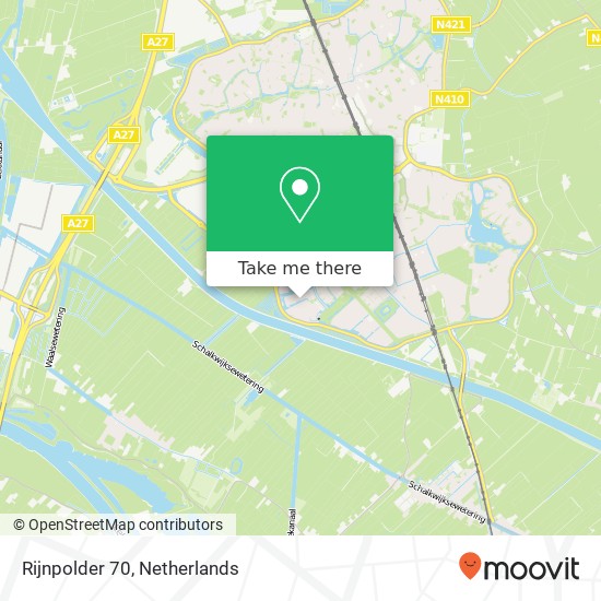 Rijnpolder 70, 3991 HR Houten Karte