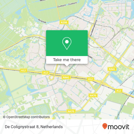 De Colignystraat 8, 2713 EA Zoetermeer map