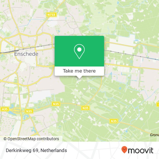 Derkinkweg 69, 7535 PG Enschede map