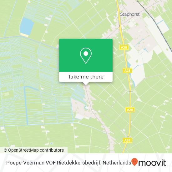 Poepe-Veerman VOF Rietdekkersbedrijf, Oude Rijksweg 355 map