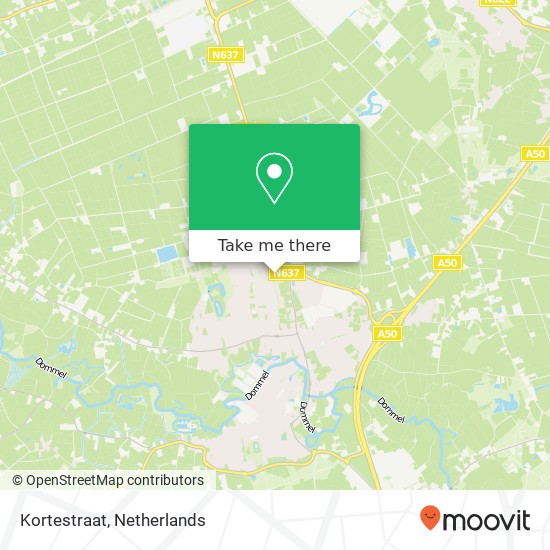 Kortestraat, 5491 DA Sint-Oedenrode map