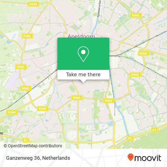 Ganzenweg 36, 7331 EX Apeldoorn map