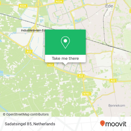 Sadatsingel 85, 6716 GB Ede map