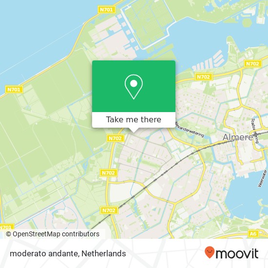 moderato andante, 1312 Almere-Stad Karte