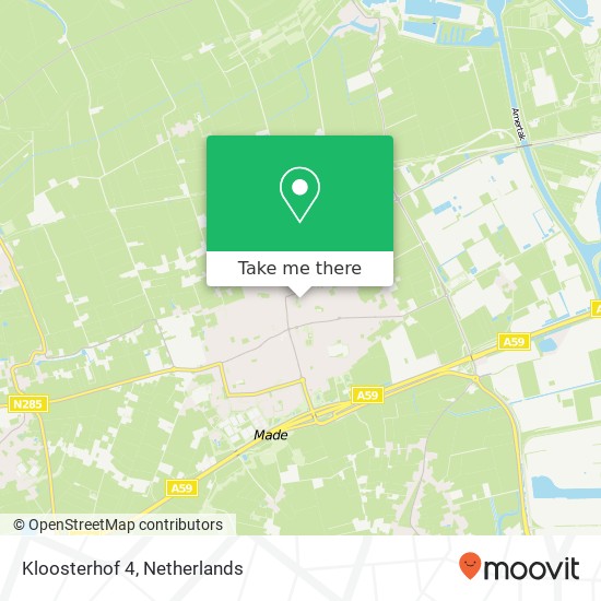 Kloosterhof 4, 4921 BT Made map