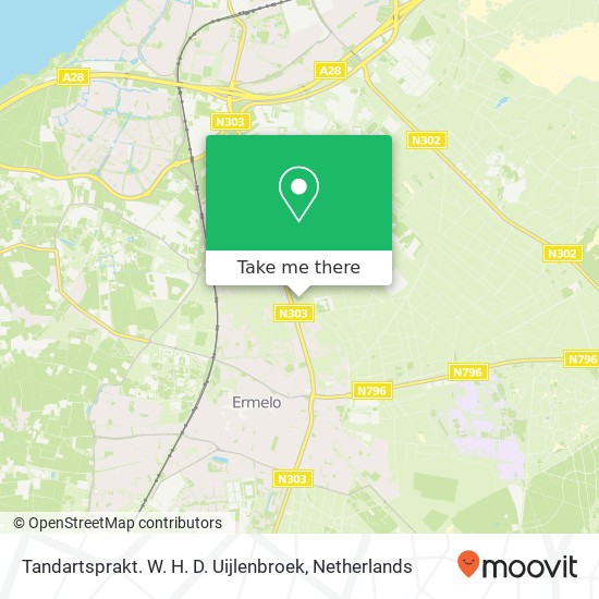 Tandartsprakt. W. H. D. Uijlenbroek, Harderwijkerweg 74 map