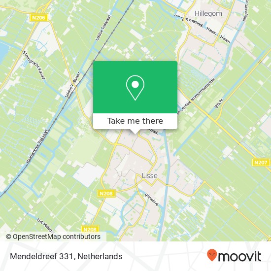 Mendeldreef 331, 2163 KK Lisse map