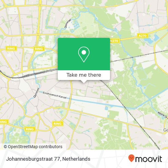 Johannesburgstraat 77, 5642 EL Eindhoven Karte
