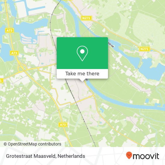 Grotestraat Maasveld, 5431 DM Cuijk Karte