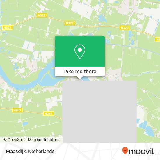 Maasdijk, 4264 RL Veen Karte