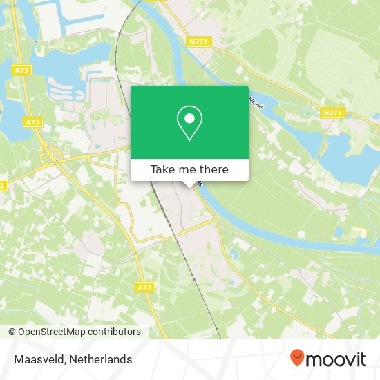 Maasveld, 5431 DM Cuijk Karte