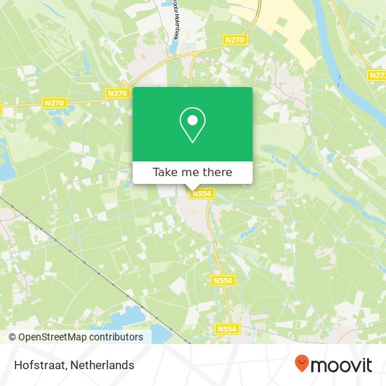 Hofstraat, 5864 BE Meerlo map
