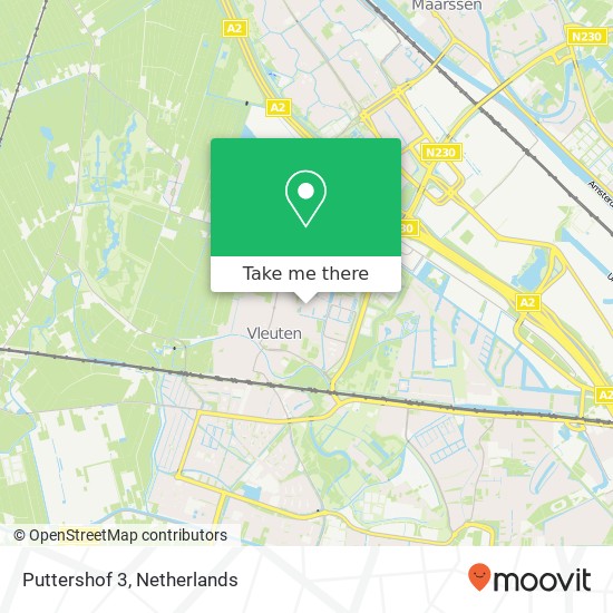 Puttershof 3, 3451 LC Vleuten Karte