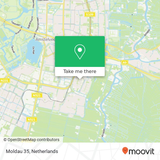 Moldau 35, 1186 KX Amstelveen map