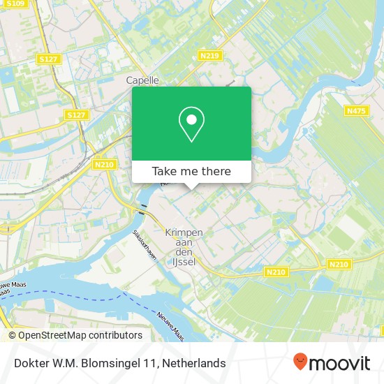 Dokter W.M. Blomsingel 11, 2922 CC Krimpen aan den IJssel map