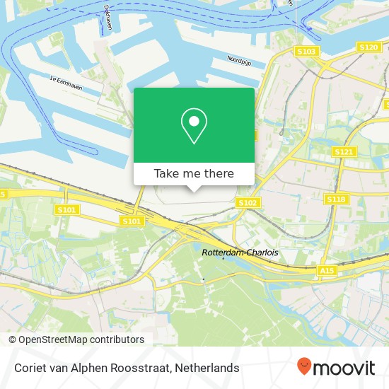 Coriet van Alphen Roosstraat, 3088 GS Rotterdam map