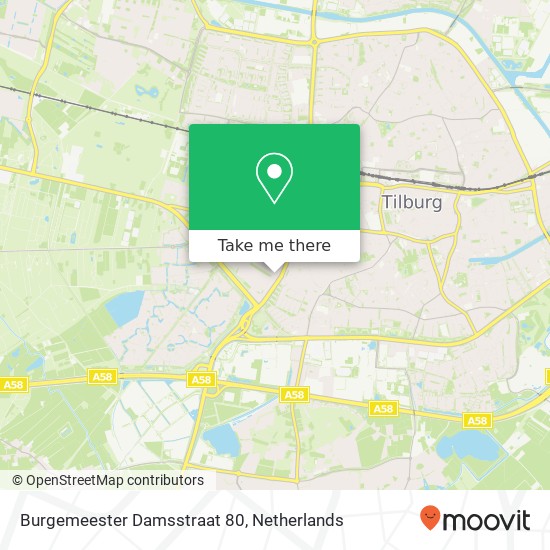Burgemeester Damsstraat 80, 5037 NS Tilburg Karte