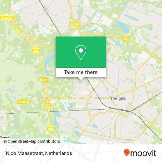 Nico Maasstraat, 7555 LD Hengelo map