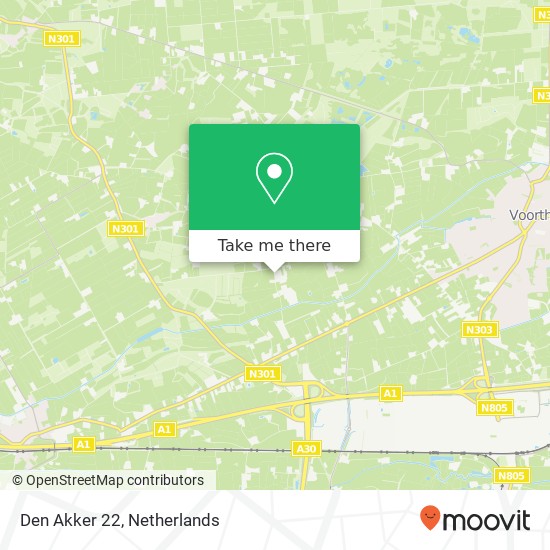 Den Akker 22, 3862 RB Nijkerk map