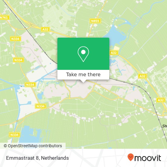 Emmastraat 8, 8331 EL Steenwijk map