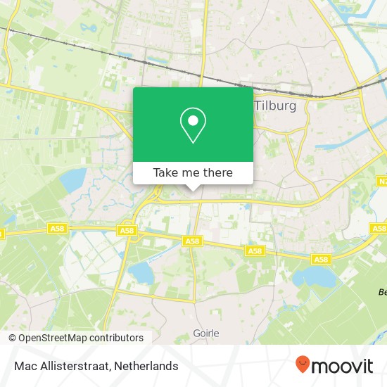 Mac Allisterstraat, 5025 XC Tilburg map
