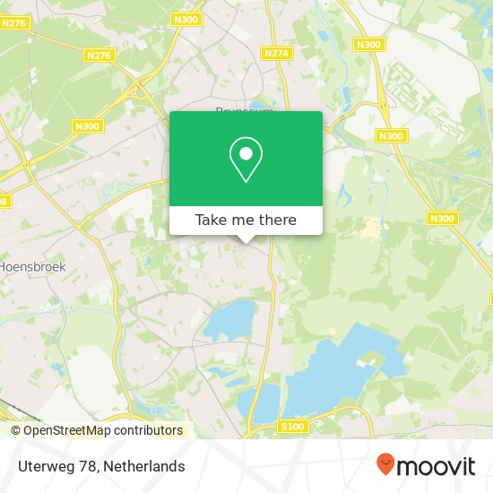 Uterweg 78, 6414 SR Heerlen map