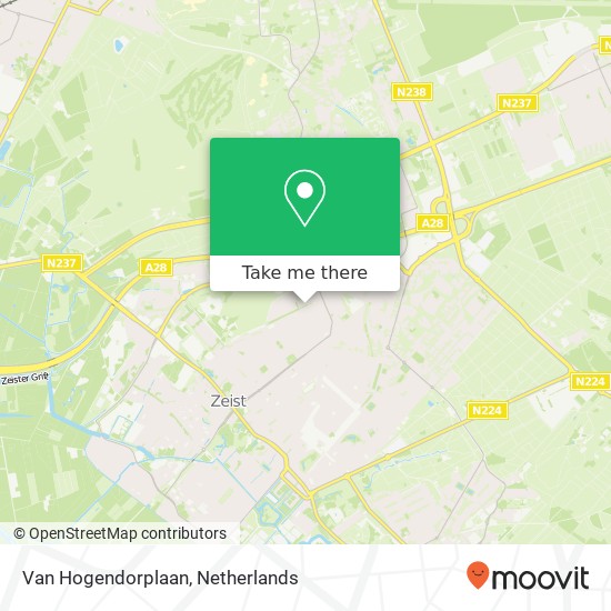 Van Hogendorplaan, 3705 Zeist map