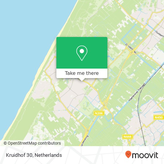 Kruidhof 30, 2201 PL Noordwijk-Binnen Karte