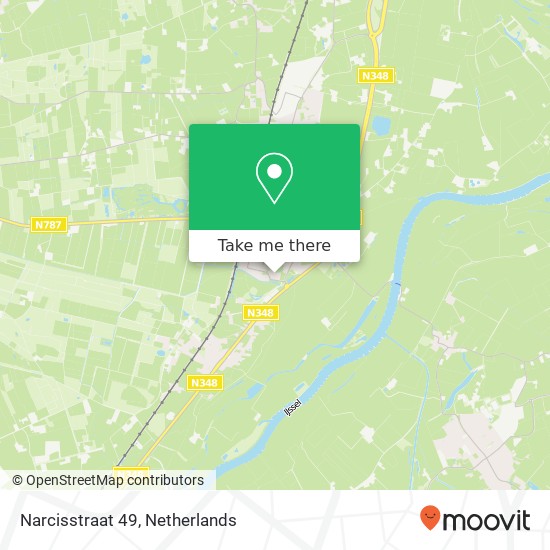 Narcisstraat 49, 6971 AW Brummen Karte