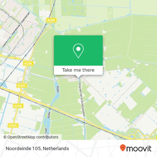 Noordeinde 105, 2752 BG Moerkapelle Karte