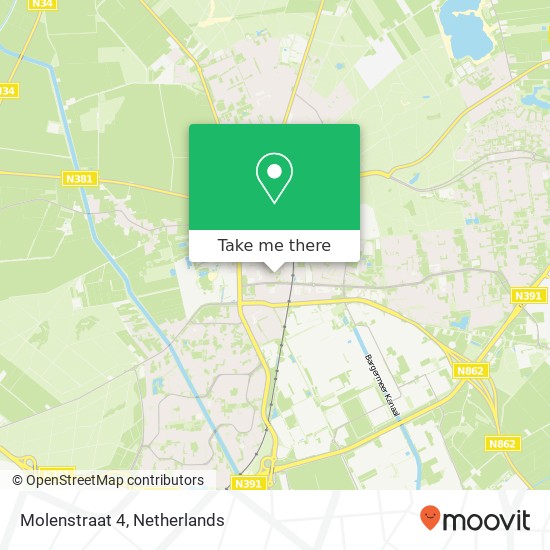 Molenstraat 4, 7811 JR Emmen map