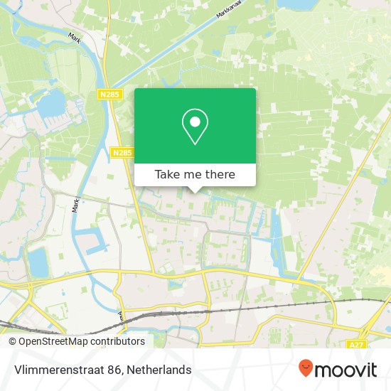 Vlimmerenstraat 86, 4826 GE Breda map