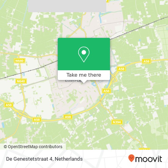 De Genestetstraat 4, 4873 CR Etten-Leur map