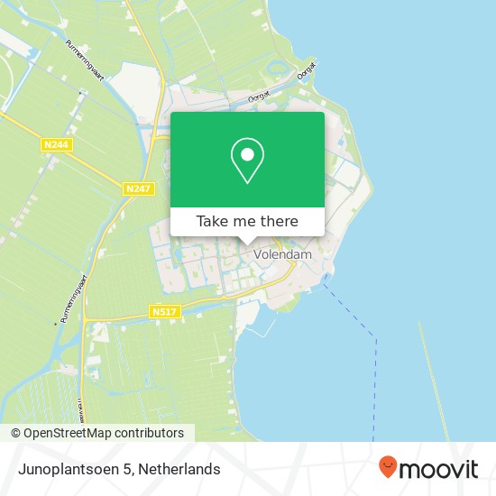Junoplantsoen 5, 1131 NT Volendam map